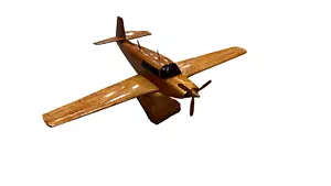 Modelo de avión de escritorio Mooney M20 madera de caoba - Imagen 1 de 8