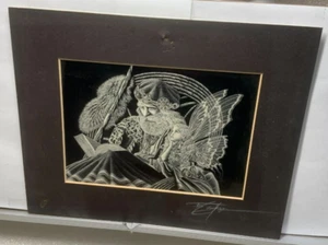 Ed Gedrose Signed Fantasy Art Print Wizard with Fairy 1990 - Picture 1 of 4