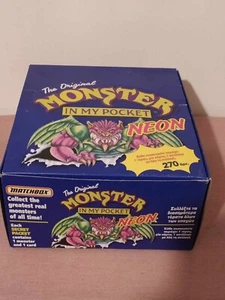 MONSTER IN MY POCKET NEON SERIES 1 FULL BOX MATCHBOX 1992 GREEK NEW - Picture 1 of 10