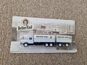 HO GAUGE 1/87 GRELL - BERLINER KINDL MB GERMANY BREWERY BEER TRAILER TRUCK - Picture 1 of 3