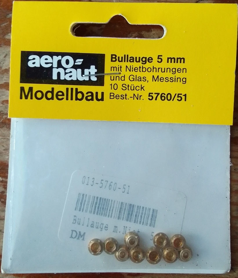 Aeronaut 576051 Bullauge mit Niet 5mm