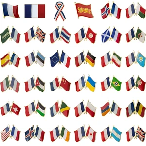 France Flag Pin Badges | Friendship National Metal Enamel Lapels - Picture 1 of 16