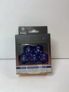 New in Box Modiphius Dune RPG Atreides Dice Set of 5 Dice - FAST US Ship - Picture 1 of 3