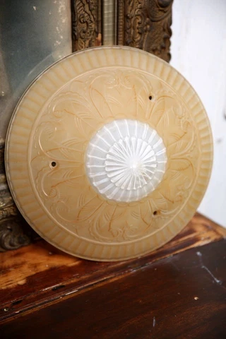 Vintage Art Deco Ceiling Glass Shade Light Lamp Fixture Chandelier Cover