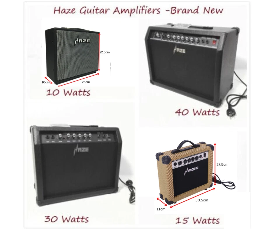 Haze 10W,15W,30W,40W Guitar Amplifiers,Brand New,Black,Combo Amplifier - Image 1 of 1