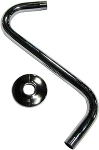 Brazo de ducha en forma de S PLUMB PAK PP825-19 1/2 pulgadas sin usar en paquete cromado con brida - Imagen 1 de 2