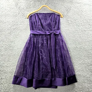 Alfred Angels Womens A-line Dress Size 14 Purple Tulle Off the Shoulder - Picture 1 of 14