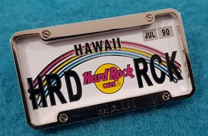 MAUI HAWAII MATRÍCULA SERIE NEVADA JULIO 90 MARCO CROMADO PIN Hard Rock Café - Imagen 1 de 1