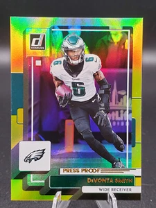 DeVonta Smith Philadelphia Eagles 2022 Donruss Gold Holo Press Proof Premium - Foto 1 di 1