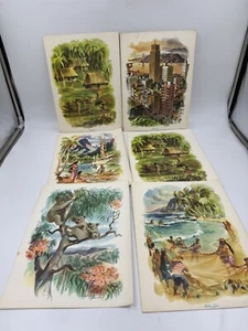 Set 6 Menù MATSON LINES del 1969 Copertina Art Hawaii, Australia, Fiji MACCHIE - Foto 1 di 22