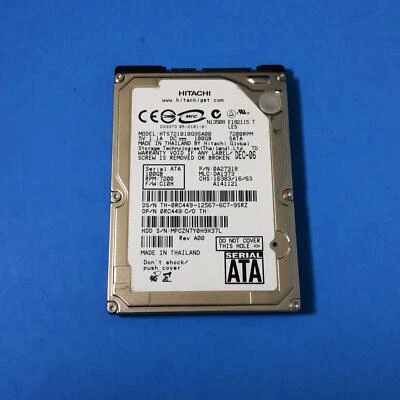 HITACHI HTS721010G9SA00 7200RPM Sata 100GB Hard Drive PN:0A27318 MLC:DA1373 NT* - Image 1 of 2