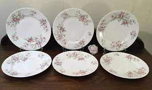6 Antique 8 & 3/8” Plates Charles Ahrenfeldt Limoges Pink Daisies c1894-1930 - Picture 1 of 24