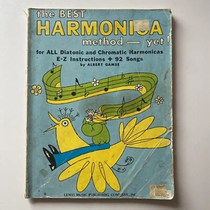 Libro de música vintage The Best Harmonica Method Yet (1971), partitura, dañado - Imagen 1 de 8