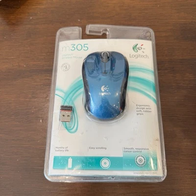 M305 Logitech New SEALED! Wireless Mouse Ergonomic Design Comfort Torguise/gray - Image 1 of 4