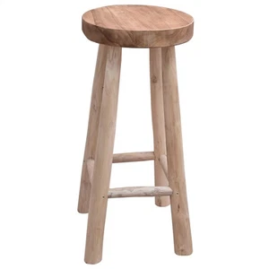 Solid Teak Wood Bar Stool Kitchen Dining Room Restaurant Stool Chair vidaXL - Picture 1 of 2