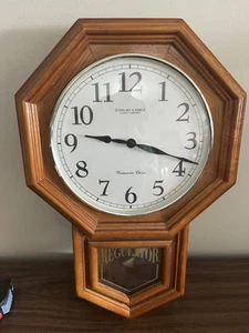Orologio da parete stile regolatore Sterling & Noble - batteria, funziona, suona, leggi - Foto 1 di 7
