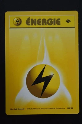 Pokémon TCG LIGHTNING ENERGY 1ST EDITION FRENCH ÉNERGIE ÉLECTRIQUE 100/102 NM - Image 1 of 2