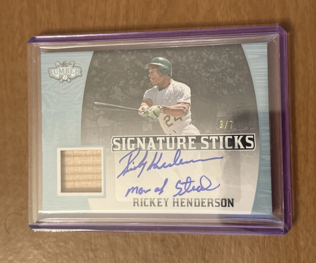 Leaf Rickey Henderson Autographed Baseball Trading Cards