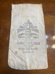 Feiner Zuckertuchsack der Marke H&E Eagle, 5 Pfund Havemeyers & Holunder - Bild 1 von 18
