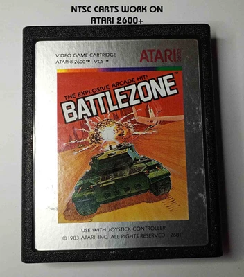 BATTLEZONE ATARI 2600/7800/2600+  CX2681 Cart only / working NTSC Silver Label - Image 1 of 4