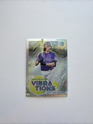 2022 Bowman Chrome Benny Montgomery Virtuosic Vibrations VV-17 Colorado Rockies - Image 1 of 2