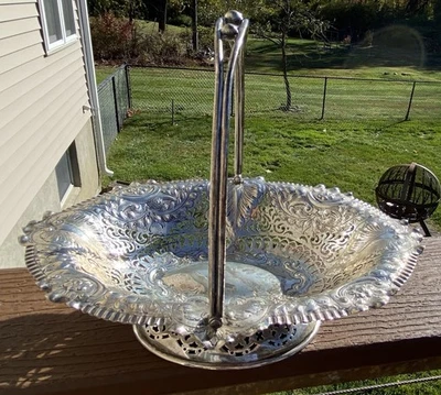 Cesta G&S EP London plateada con mango #3066B Foto 1 de 4