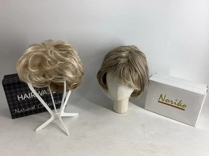2 x Ladies Wigs with Wig Stand, Frosti Blond Bob/Light Blond Bob - Picture 1 of 21