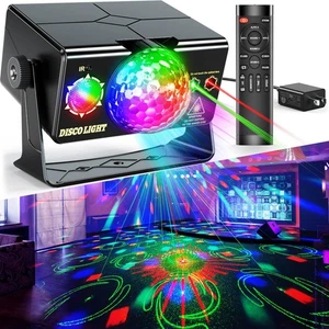 DJ Disco Ball Stage Lights LED Projector Sound Activated Remote Control - P - Picture 1 of 6
