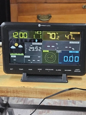 Ambient Weather Receiver Display only WS-2902B And Plug used ON GOOD condition.  - Image 1 of 4