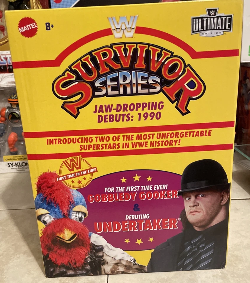 Mattel Survivor Series 1990 Undertaker and Gobbledy Gooker paquete de 2  Foto 1 de 1