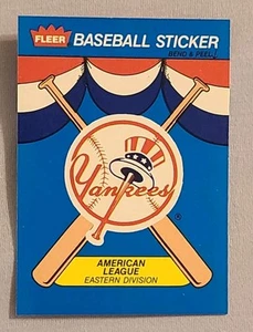 1989 Fleer Baseball New York Yankees Team Stickers - Picture 1 of 2