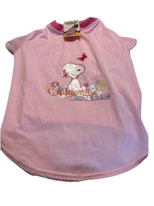 Peanuts Authentic Cutie 100% Naturally Sweet NWT Dog T-Shirt Large - Picture 1 of 4