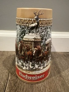 1987 Budweiser Collector C Series Stein Anheuser-Busch Bierkrug, Clydesdales - Bild 1 von 6