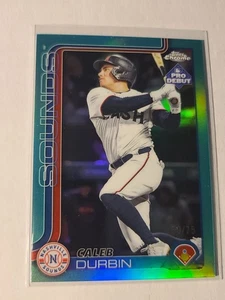 2025 Topps Pro Debut Chrome Caleb Durbin #PDC-160 Aqua Refractor 60/75 Sounds - Picture 1 of 2