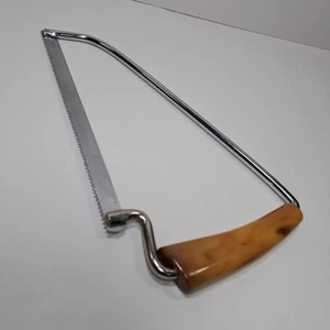 Vintage Butterscotch marmoriert 50er Jahre Bakelit Griff Küche Knochensäge - Bild 1 von 6