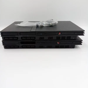 PlayStation 2 PS2 Slim Black Consoles Lot of 2 Japanese No Lasers For Parts - Picture 1 of 10