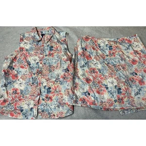 Charter Club Golf Blumenmuster ärmelloses Top & Skort Rock Set Größe 12 Cottagecore - Bild 1 von 12