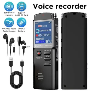 Mini Digital Voice Recorder Voice Activated Recorder 8GB Memmory Voice Recorder - Picture 1 of 11
