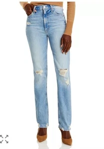 Mother High Waisted Rider Skimp Distressed Jeans Gr. 31 Neu mit Etikett Confession blau 31x31 - Bild 1 von 16