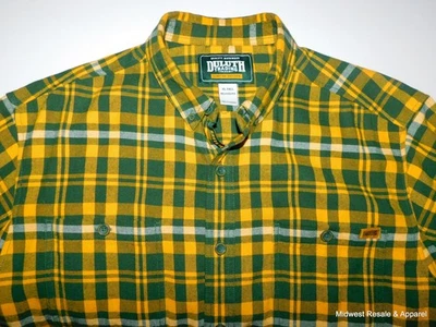 Duluth Trading Green Bay Packers Plaid Flannel Shirt Mens XLT Limited Edition - Image 1 of 4