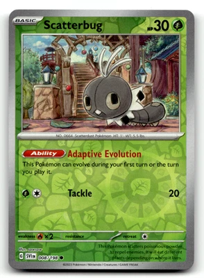 Scatterbug 008/198 Reverse Holo Common SV01: Scarlet & Violet Base Set LP - Image 1 of 2