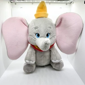 Disney Store Dumbo Elephant Plush Stuffed Animal 14 in Hat Collar Big Ears Soft - Picture 1 of 12