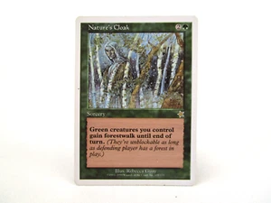 Tarjeta rara regular Nature's Cloak Magic The Gathering Starter 1999 MP Magic The Gathering Starter - Imagen 1 de 6