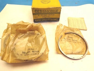 (6) Juego de anillos de pistón Oldsmobile 1949 limpiaparabrisas de aceite STD V8 8 cilindros 557141 NOS OLDS Foto 1 de 2