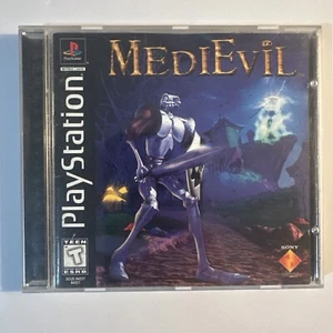 MediEvil (Sony PlayStation 1, PS1, 1998) BLACK LABEL ***NO GAME*** - Picture 1 of 9