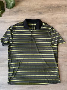 Polo Nike Golf Performance Uomo XL Giallo Neon e Nero a Righe Birdwood - Foto 1 di 12