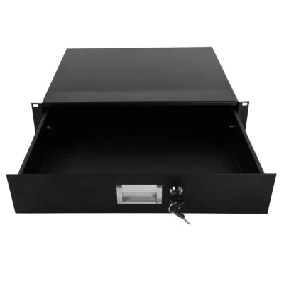 2U Server Cabinet Case 19 Inch Rack Mount Lockable Drawer with Lock and Key - Image 1 of 4