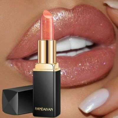 Impermeabile Glitter Rossetto Trucco a Lunga Durata Cambio Colore Cosmetici - Image 1 of 4