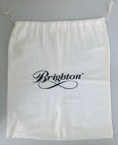 Brighton Handbag Dust Bag For Purse Off White Logo Drawstring 13.5" x 15" - Picture 1 of 5