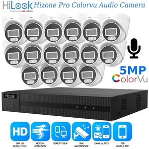 SISTEMA DVR HIKVISION HILOOK 5MP COLORIDA CÚPULA UHD CCTV CÁMARA SEGURIDAD KIT HOGAR - Imagen 1 de 47